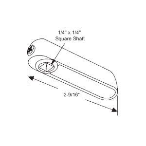 Peachtree Ariel Double Hung Window (Non-Tilt) Plastic Lock Handle  - 354170125